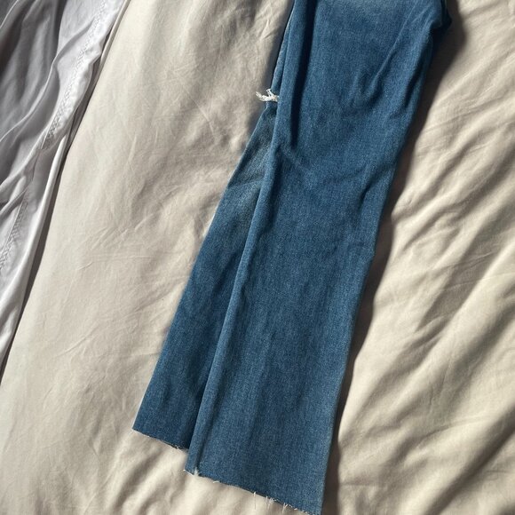 Flying Monkey - Mid Rise Distressed Hem Ankle Bootcut Jeans Sz 24-25 - Picture 6 of 8